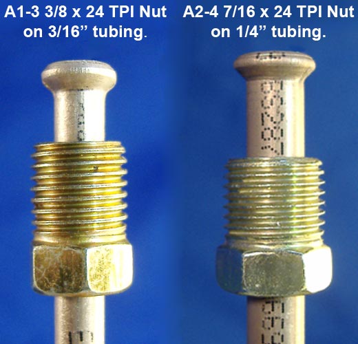 Identifying American thread brake nuts.